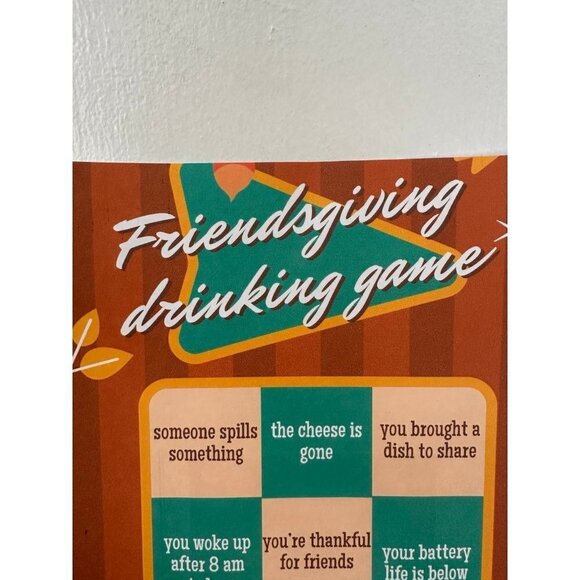 Friendsgiving Drinking Game sign - Picture 5 of 7
